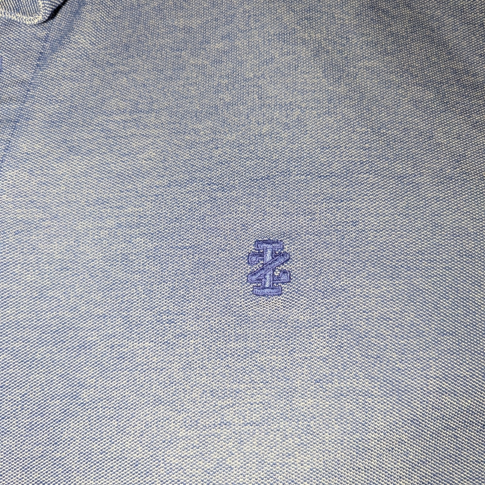 Izod Men's Large Blue Golf Short‎ Sleeve "The Advantage Polo" - Picture 2 of 4